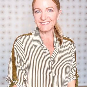 AS by DF Rossellini striped blouse size small